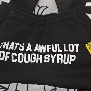 Black Graphic Sweatpants